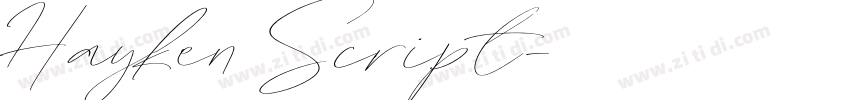 Hayken Script字体转换